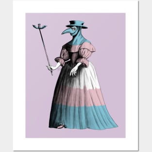 Trans Lady Plague Doctor (antique) Posters and Art